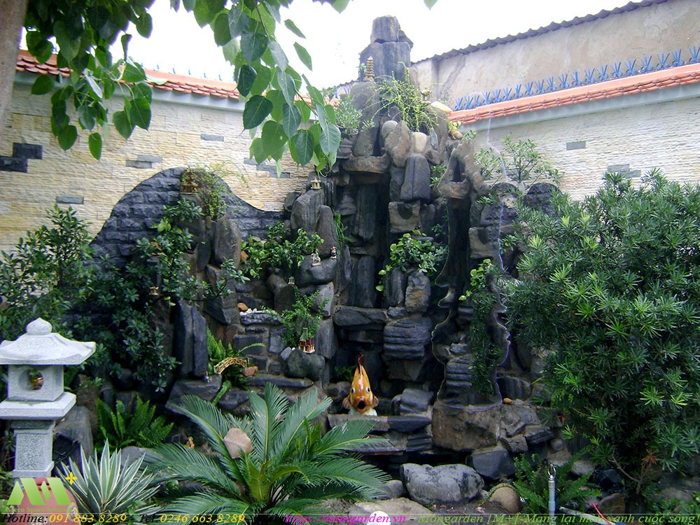 Thiết kế, thi công hòn non bộ trong sân vườn – Mongarden