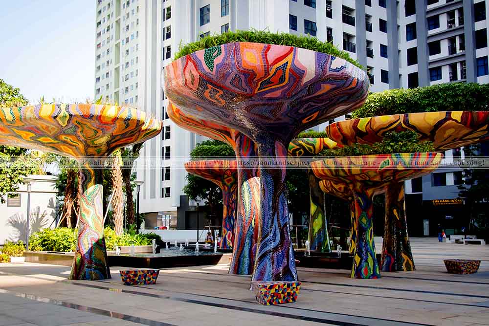 Thiết kế sân vườn theo phong cách Mosaic