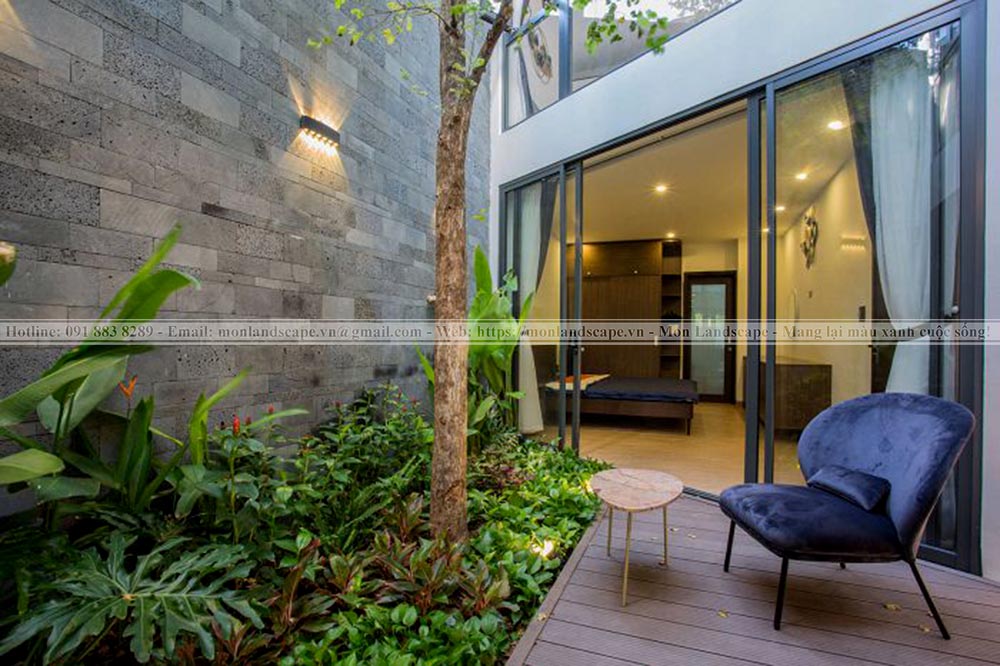 Thiết kế tiểu cảnh sân vườn sau nhà