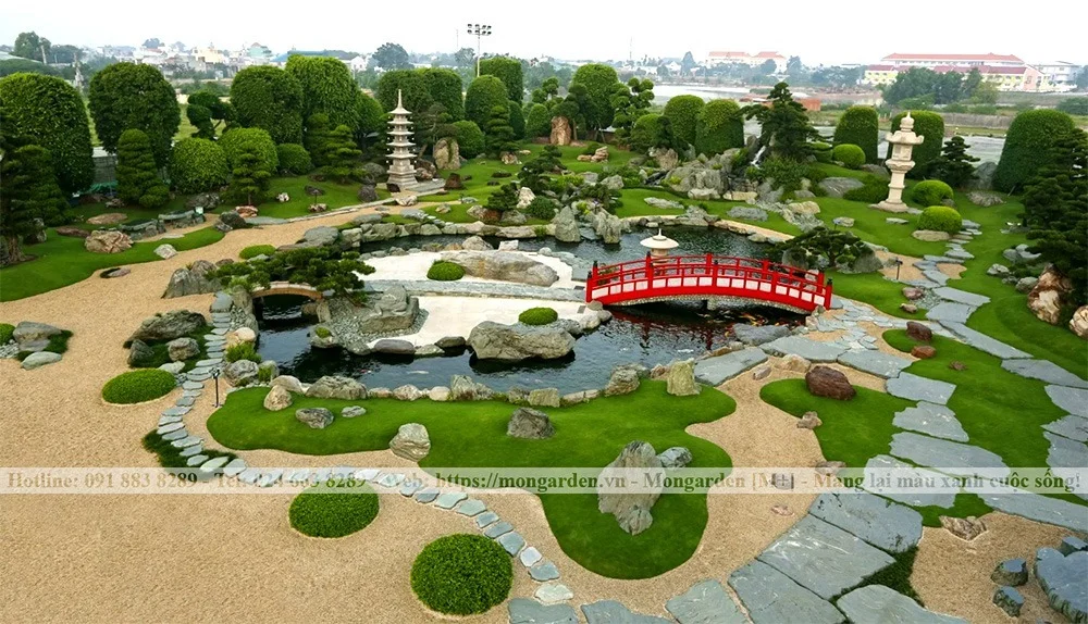 Quy trình thi công sân vườn phong cách vườn Nhật Bản
