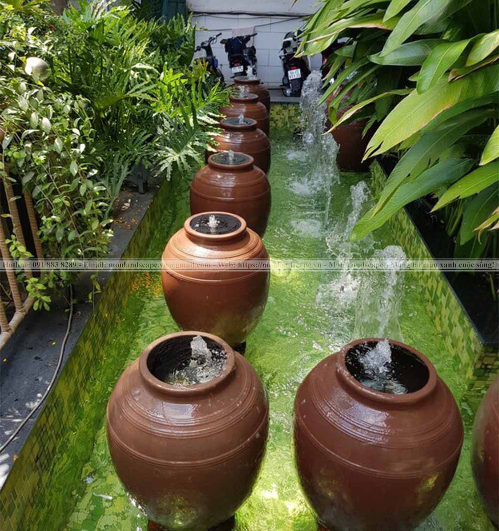 Đài phun nước nghệ thuật bằng gốm sứ